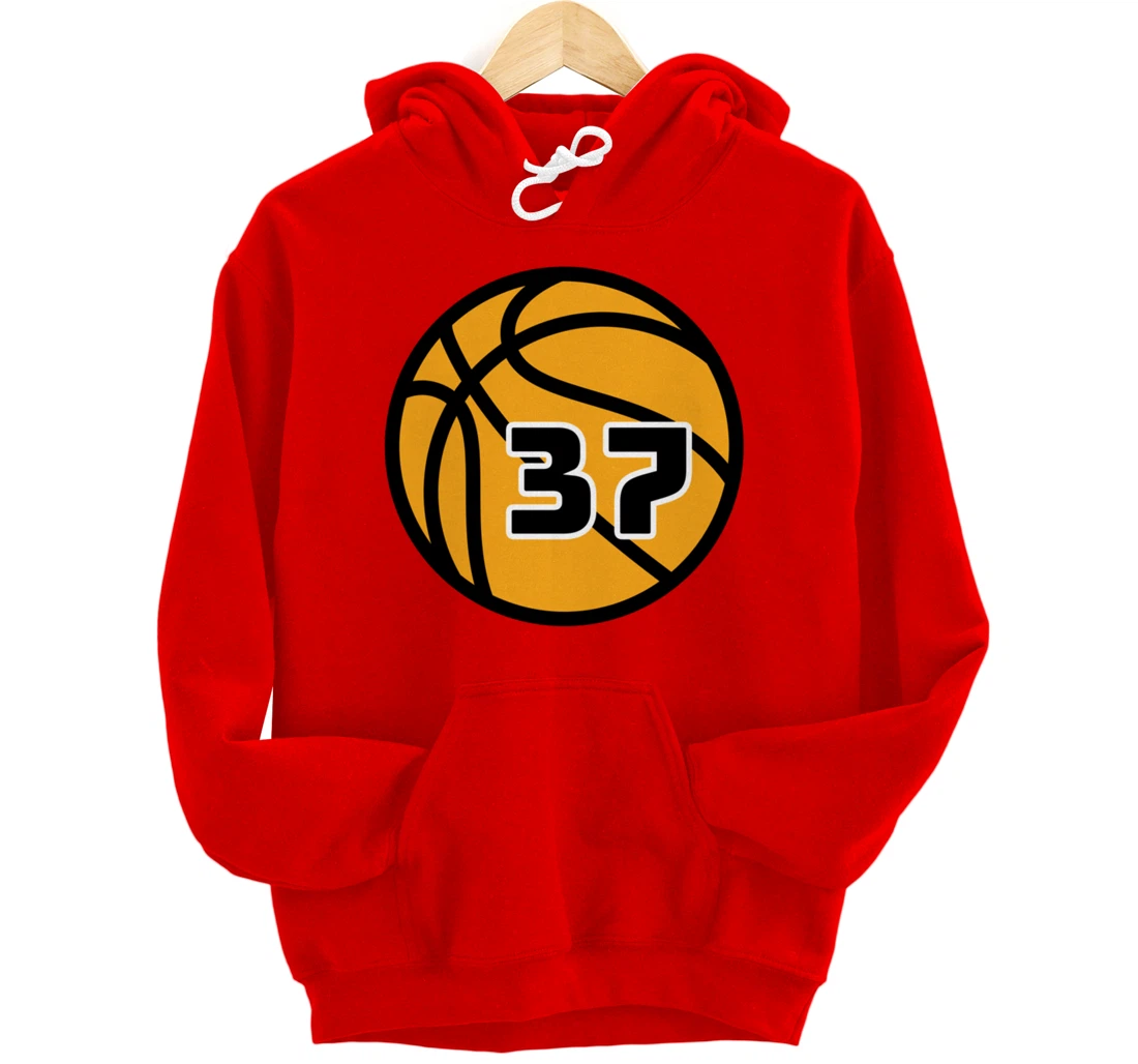 Basketball Fans Favorite Jersey Number #37 Pullover Hoodie