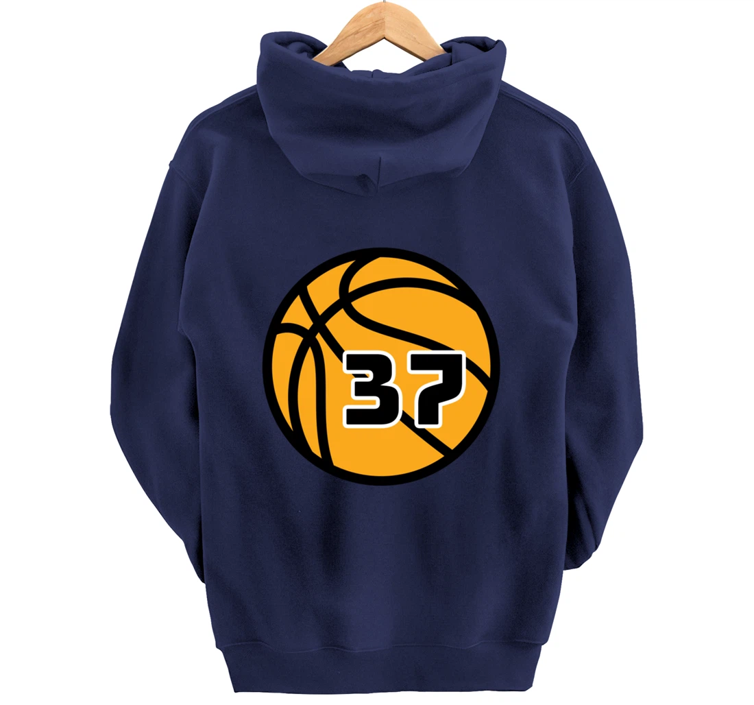 Basketball Fans Favorite Jersey Number #37 Pullover Hoodie