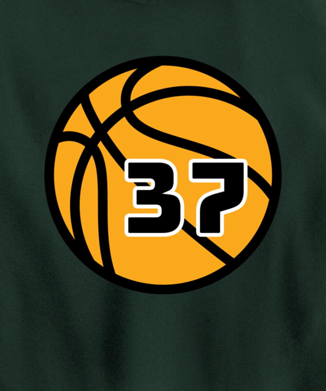 Basketball Fans Favorite Jersey Number #37 Pullover Hoodie