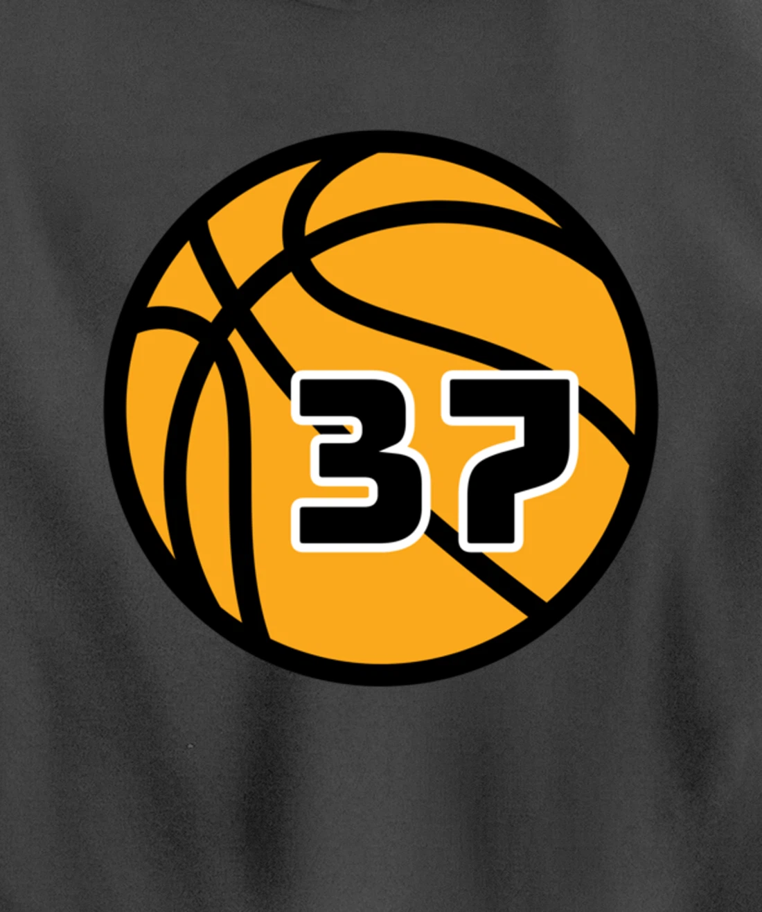 Basketball Fans Favorite Jersey Number #37 Pullover Hoodie