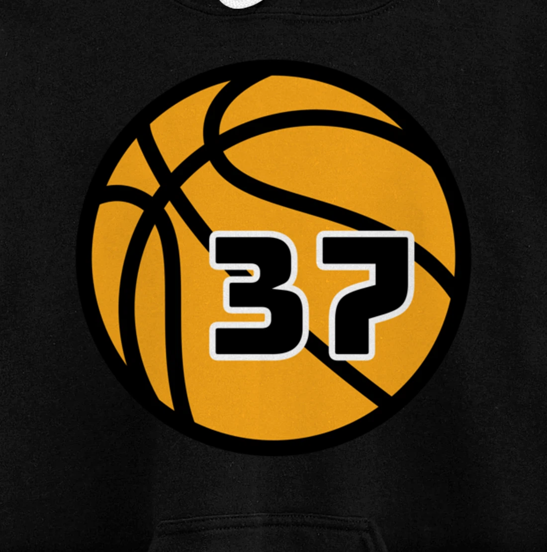 Basketball Fans Favorite Jersey Number #37 Pullover Hoodie