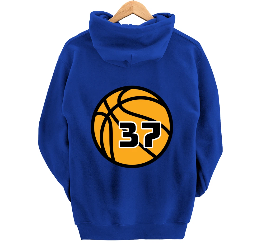 Basketball Fans Favorite Jersey Number #37 Pullover Hoodie
