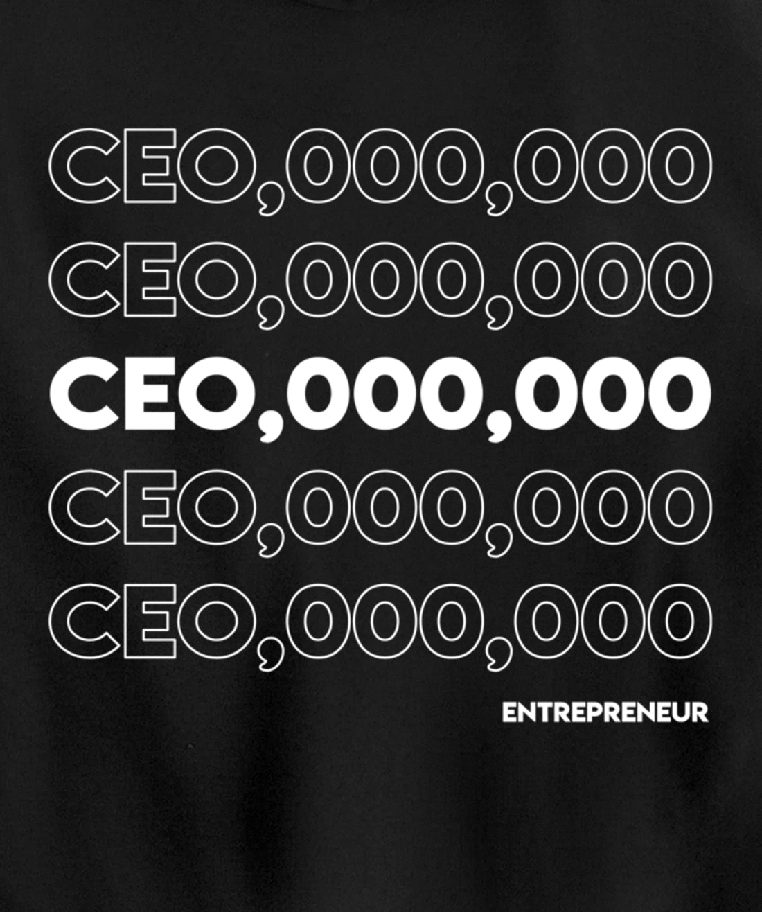 CEO 000 000 Funny Hustle Motivation Pullover Hoodie