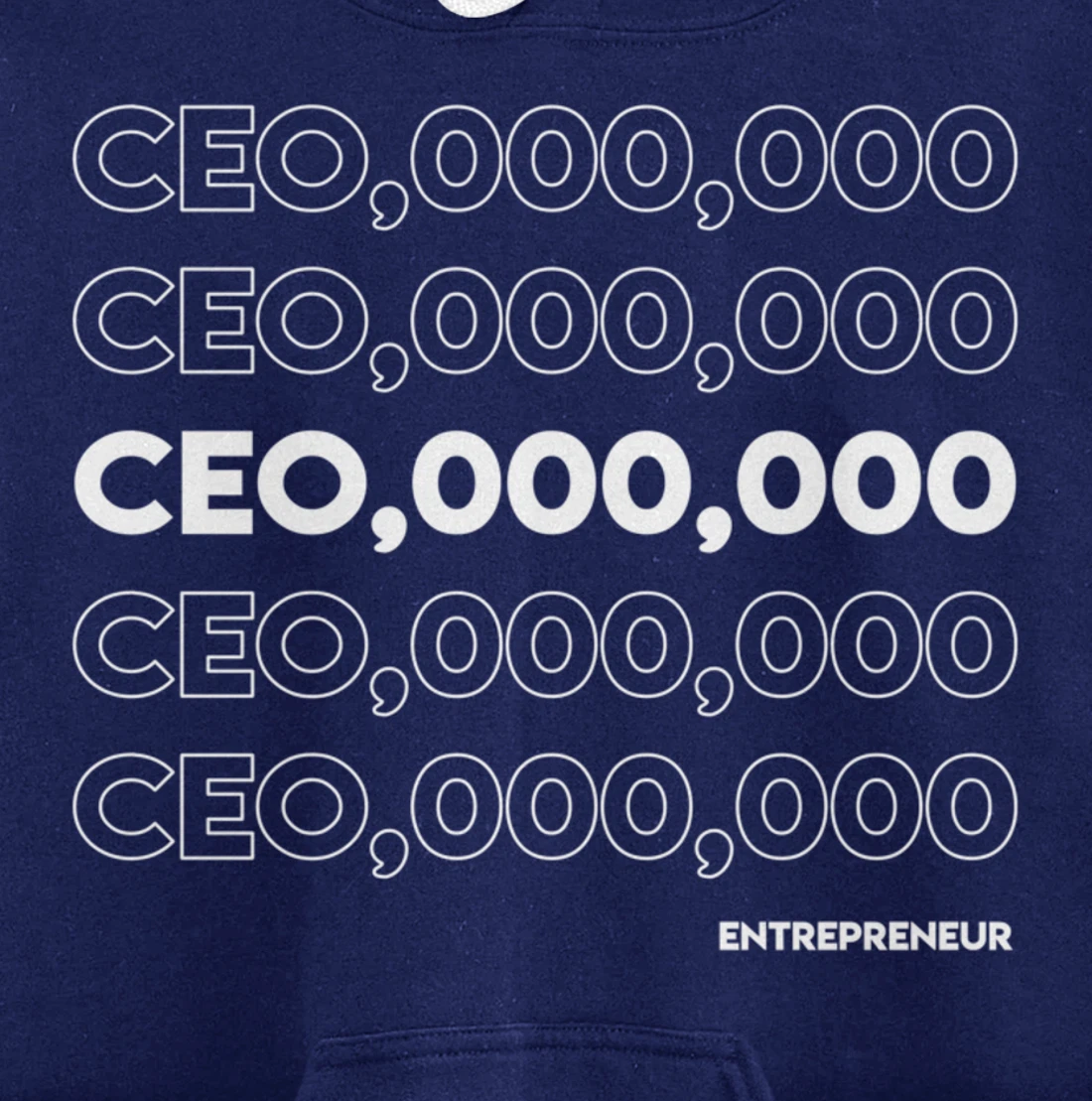CEO 000 000 Funny Hustle Motivation Pullover Hoodie