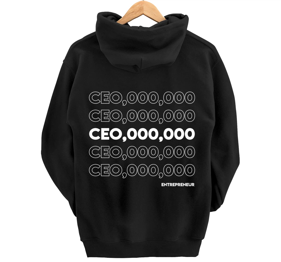 CEO 000 000 Funny Hustle Motivation Pullover Hoodie