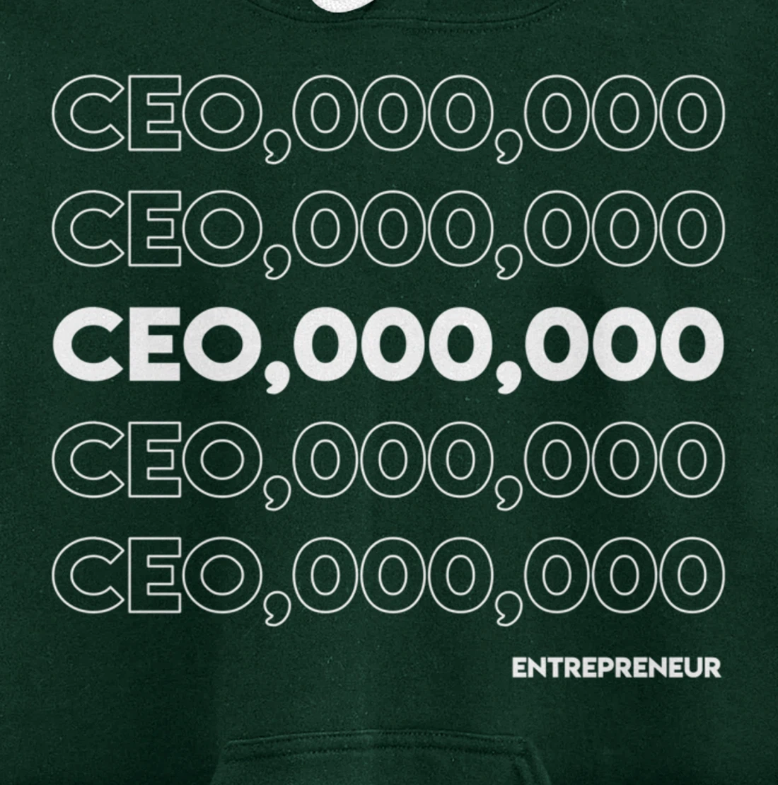 CEO 000 000 Funny Hustle Motivation Pullover Hoodie