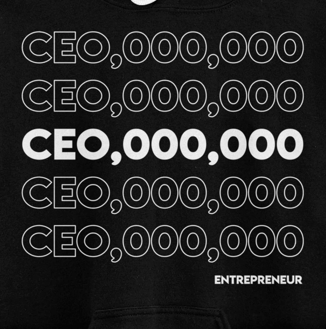CEO 000 000 Funny Hustle Motivation Pullover Hoodie
