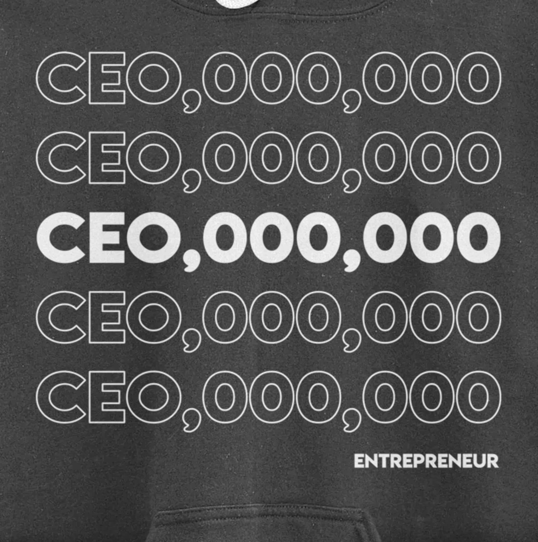 CEO 000 000 Funny Hustle Motivation Pullover Hoodie