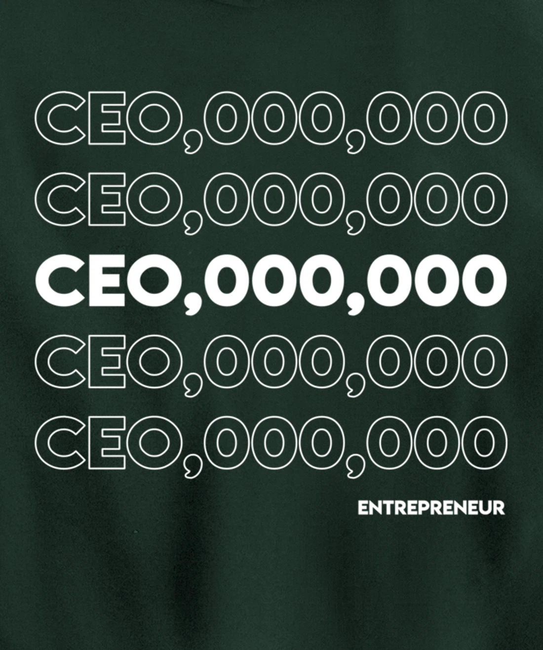 CEO 000 000 Funny Hustle Motivation Pullover Hoodie