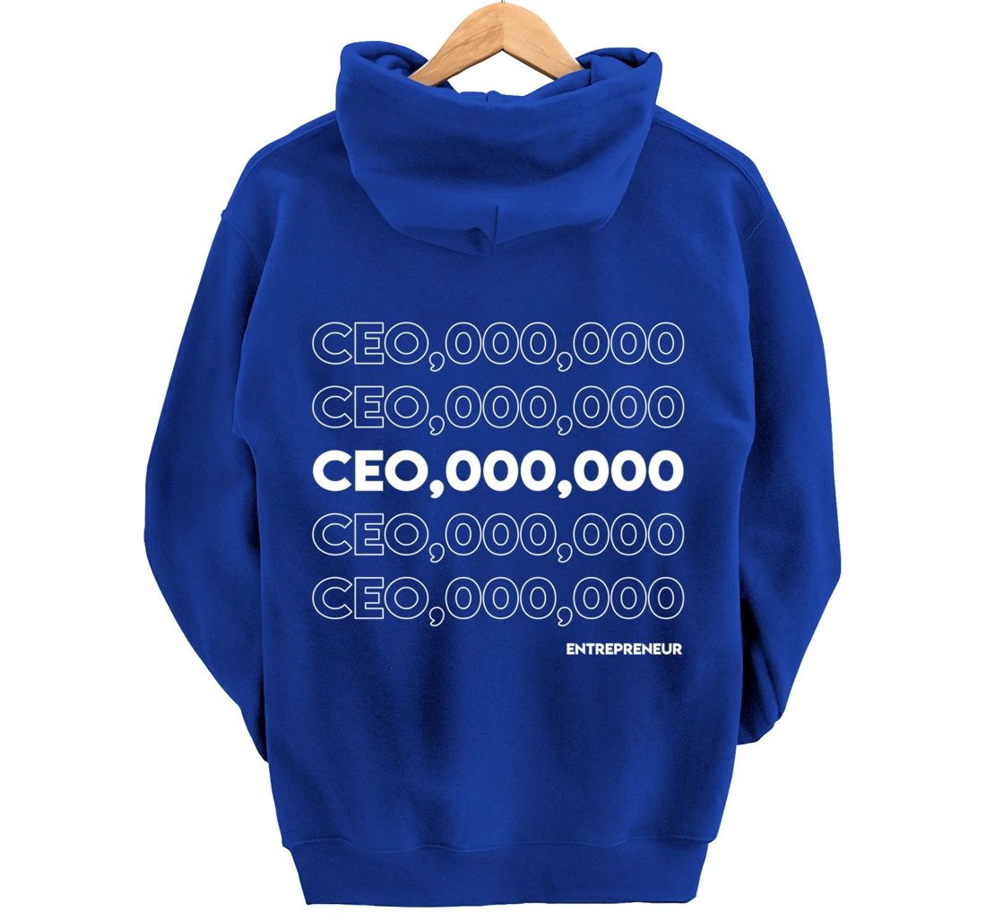 CEO 000 000 Funny Hustle Motivation Pullover Hoodie