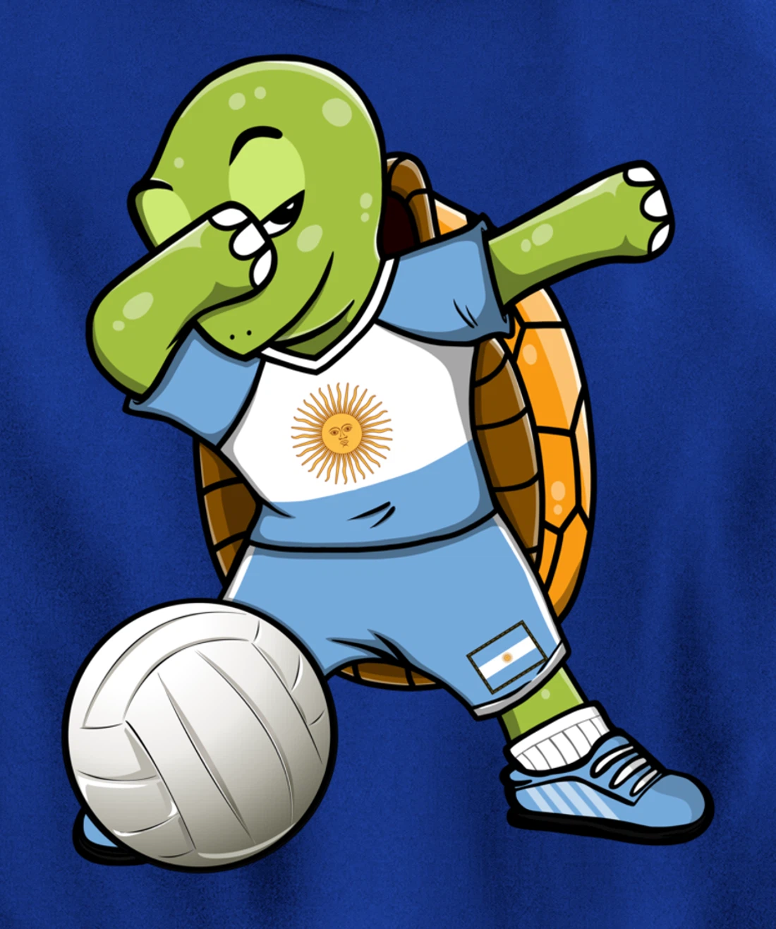 Dabbing Turtle Argentina Volleyball Fans Jersey Sport Flag Pullover Hoodie