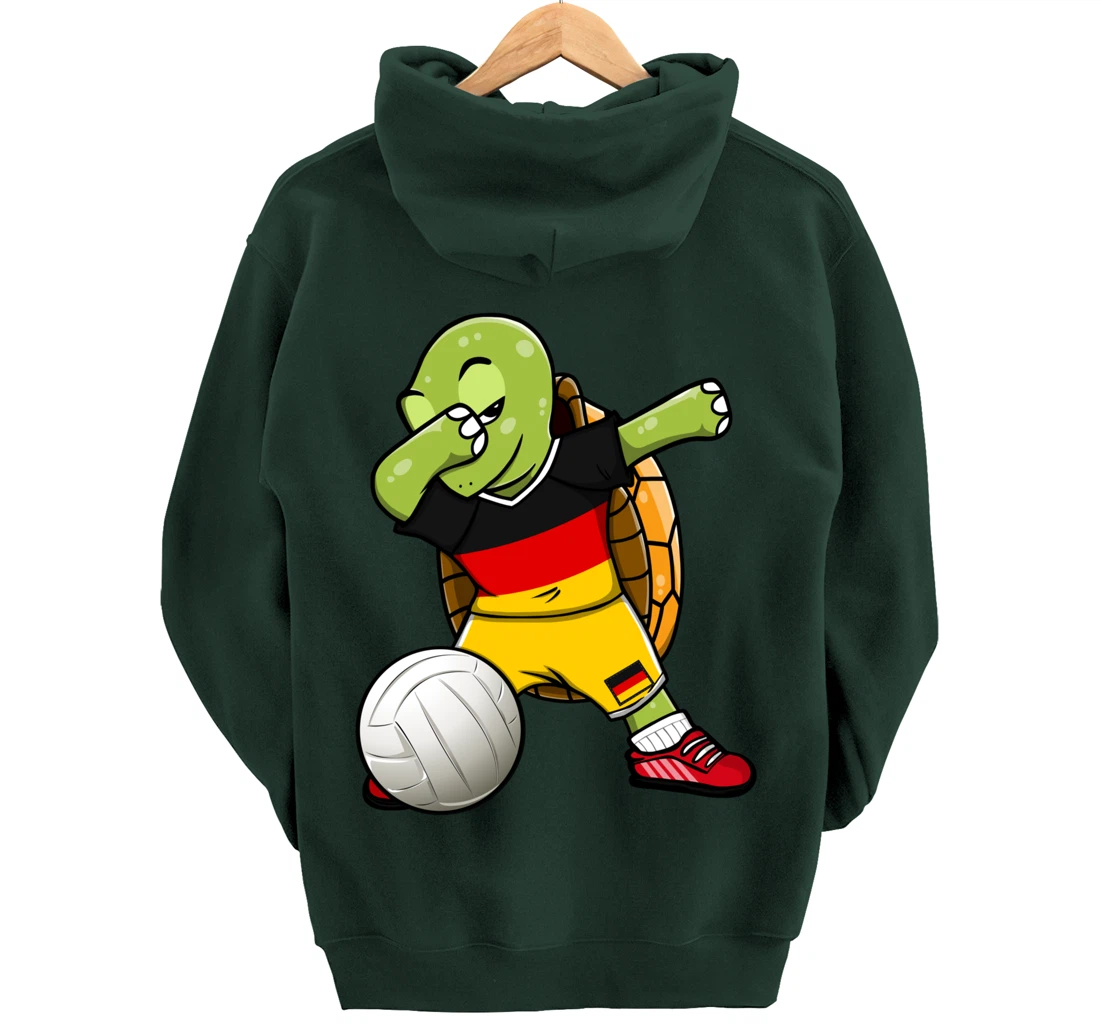 Dabbing Turtle Germany Volleyball Fans Jersey German Flag Pullover Hoodie