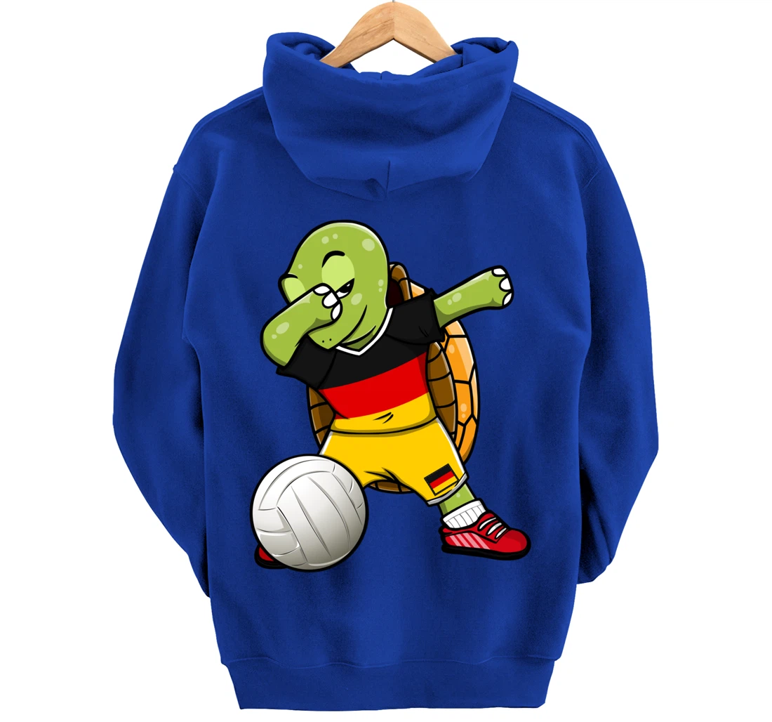 Dabbing Turtle Germany Volleyball Fans Jersey German Flag Pullover Hoodie