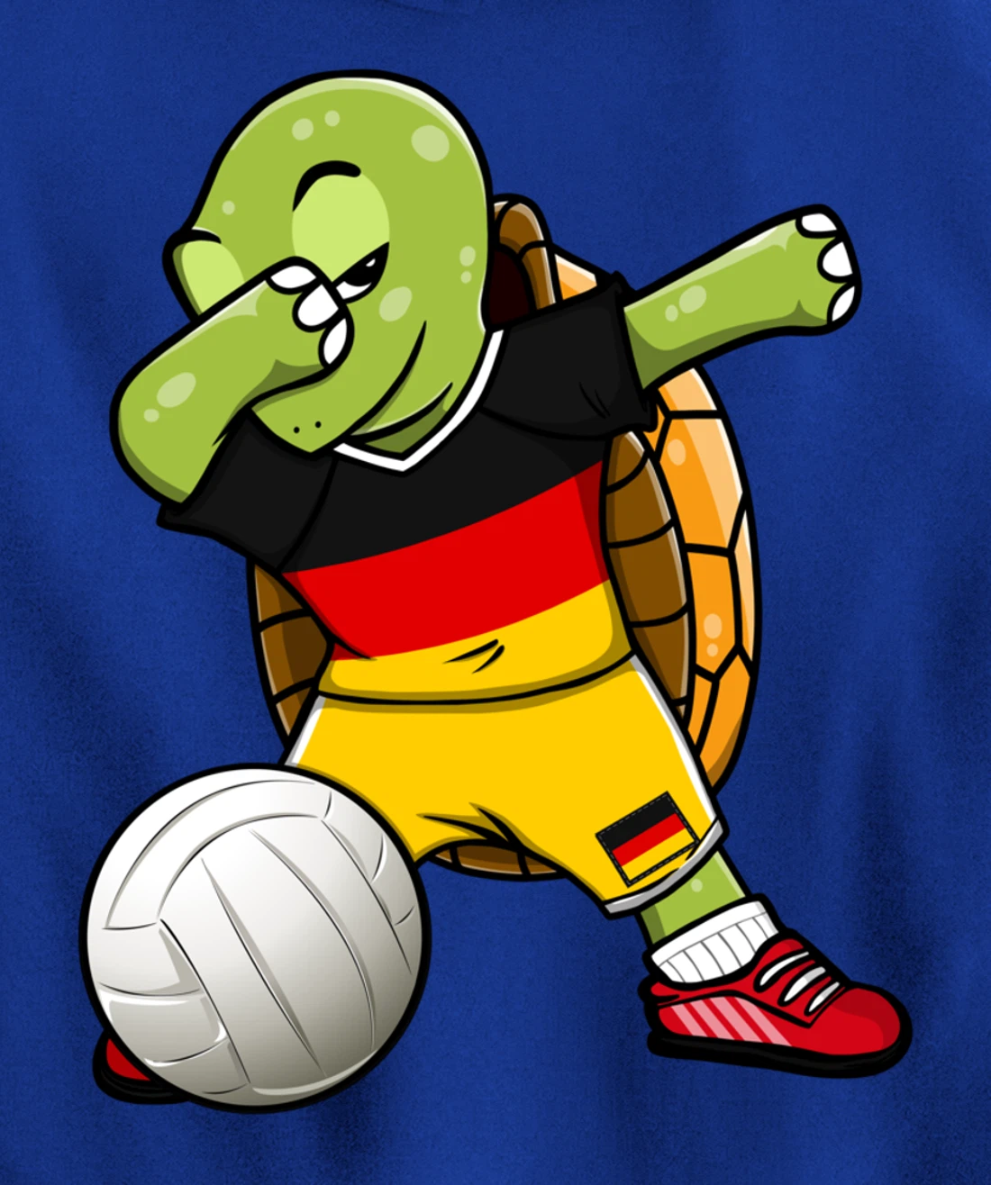 Dabbing Turtle Germany Volleyball Fans Jersey German Flag Pullover Hoodie