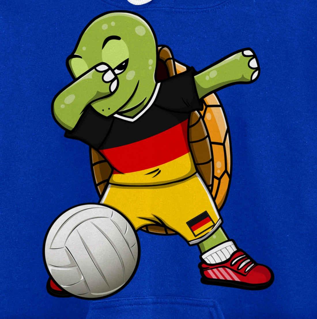Dabbing Turtle Germany Volleyball Fans Jersey German Flag Pullover Hoodie