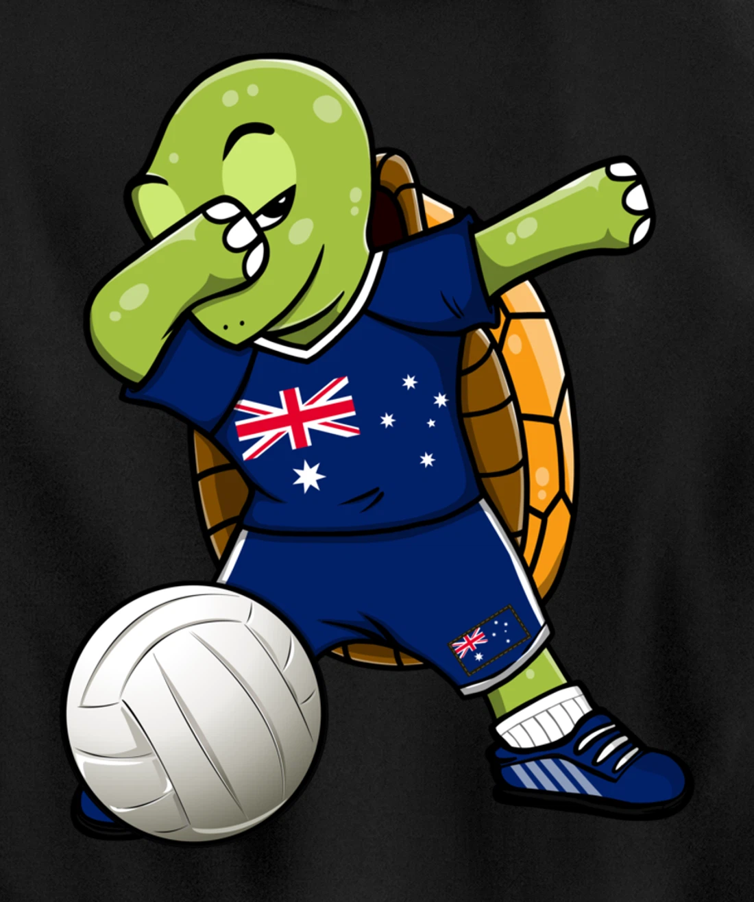 Dabbing Turtle Australia Volleyball Fans Jersey Sport Flag Pullover Hoodie