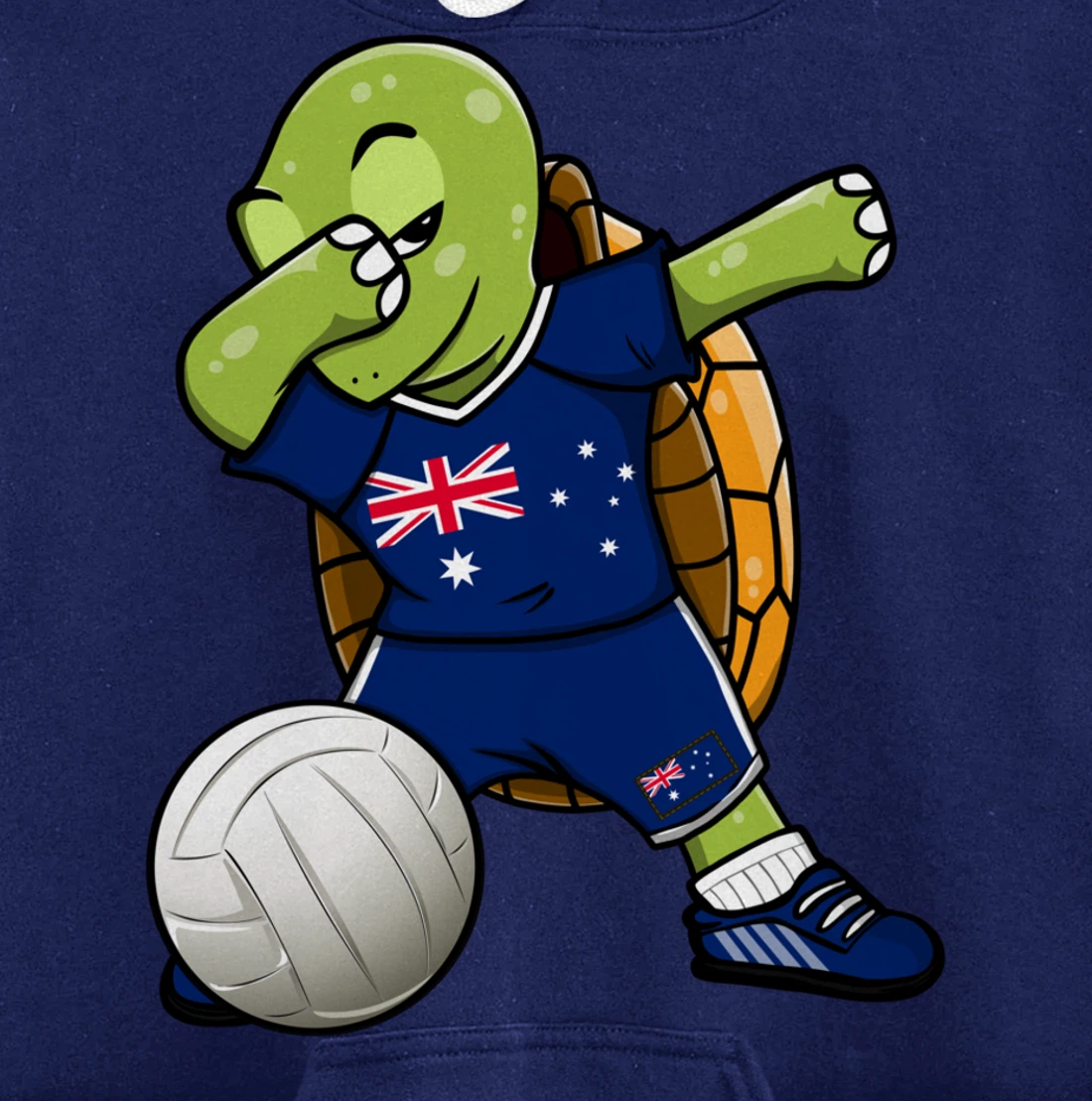 Dabbing Turtle Australia Volleyball Fans Jersey Sport Flag Pullover Hoodie
