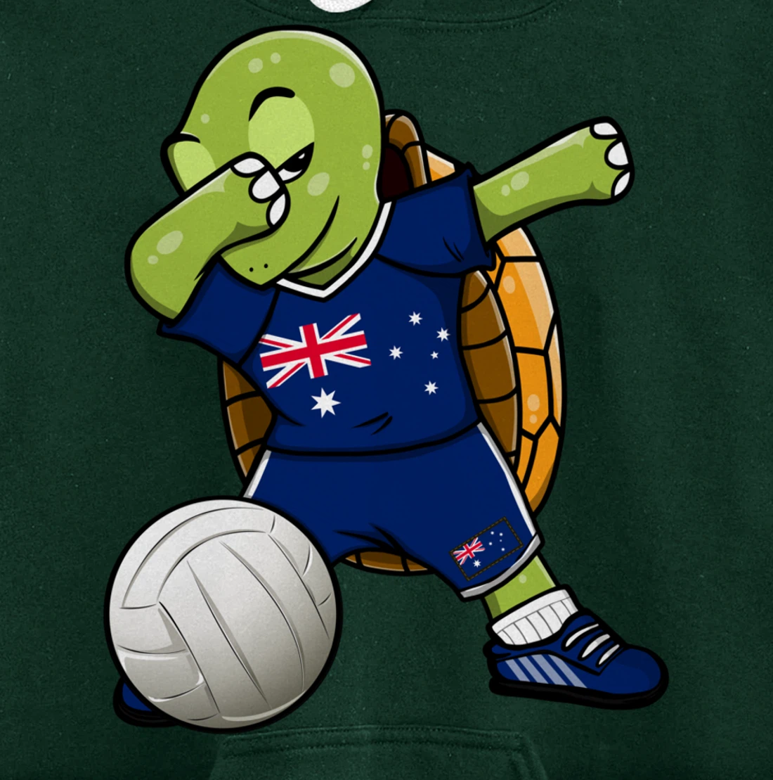 Dabbing Turtle Australia Volleyball Fans Jersey Sport Flag Pullover Hoodie