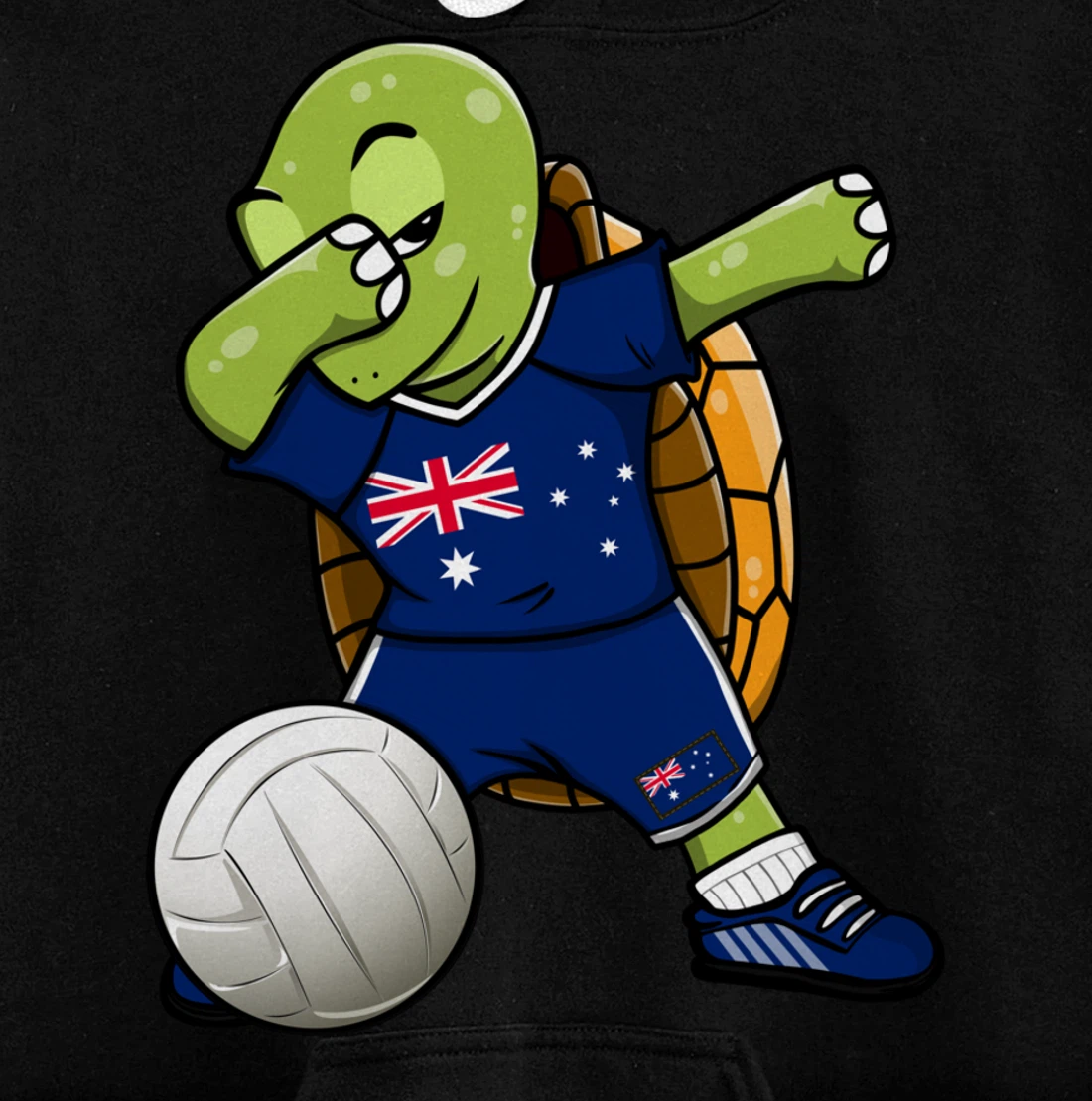 Dabbing Turtle Australia Volleyball Fans Jersey Sport Flag Pullover Hoodie
