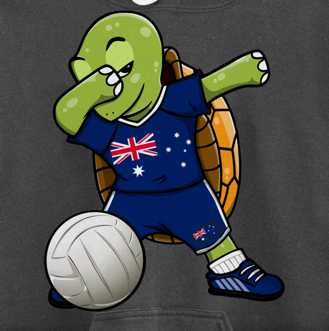 Dabbing Turtle Australia Volleyball Fans Jersey Sport Flag Pullover Hoodie