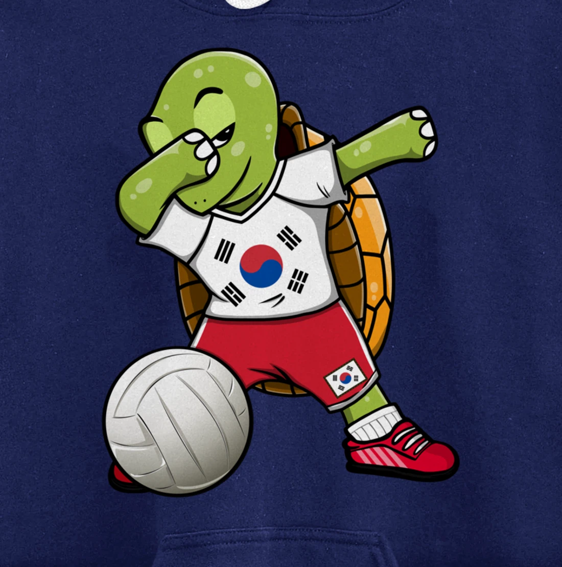 Dabbing Turtle South Korea Volleyball Fans Jersey Sport Flag Pullover Hoodie