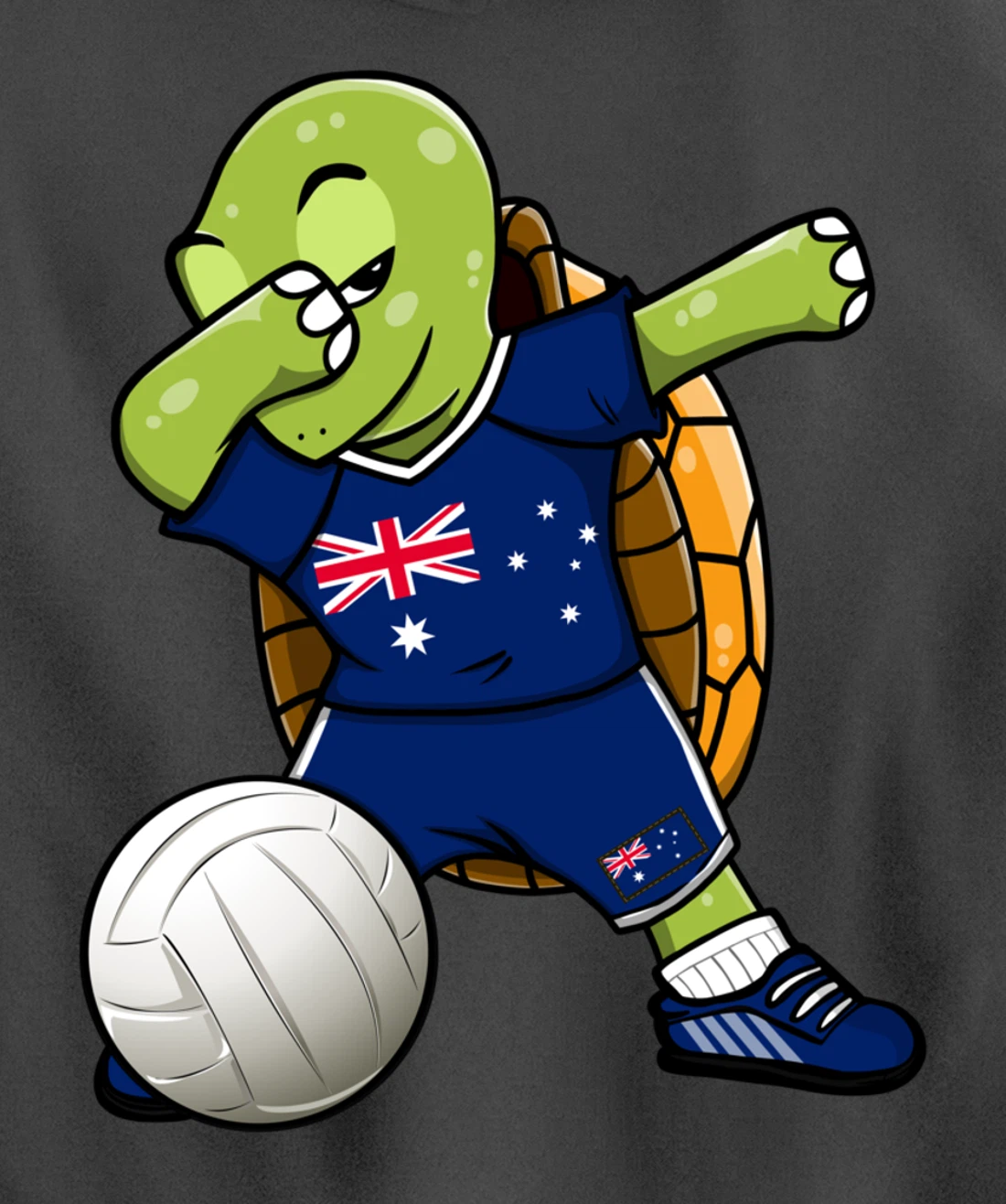 Dabbing Turtle Australia Volleyball Fans Jersey Sport Flag Pullover Hoodie