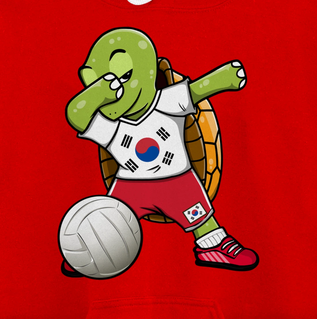 Dabbing Turtle South Korea Volleyball Fans Jersey Sport Flag Pullover Hoodie