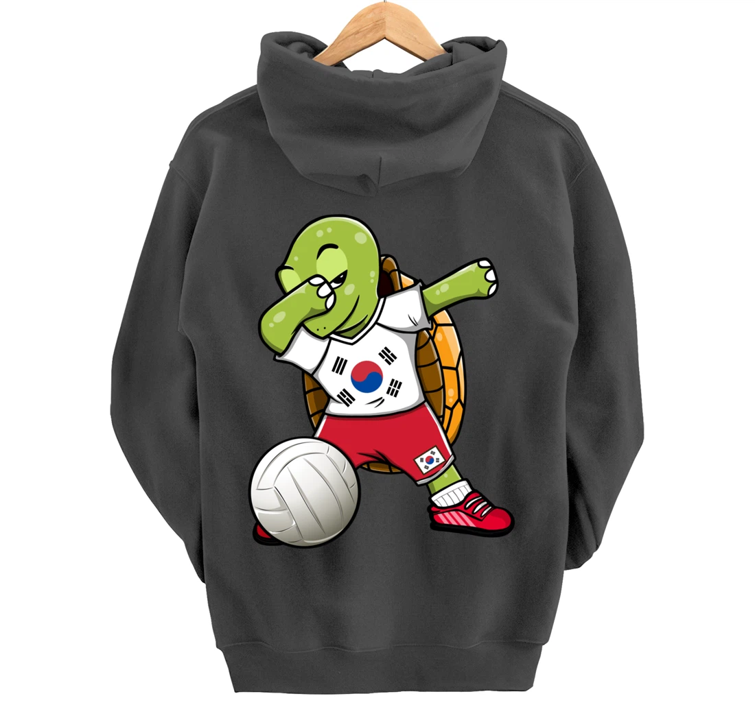 Dabbing Turtle South Korea Volleyball Fans Jersey Sport Flag Pullover Hoodie