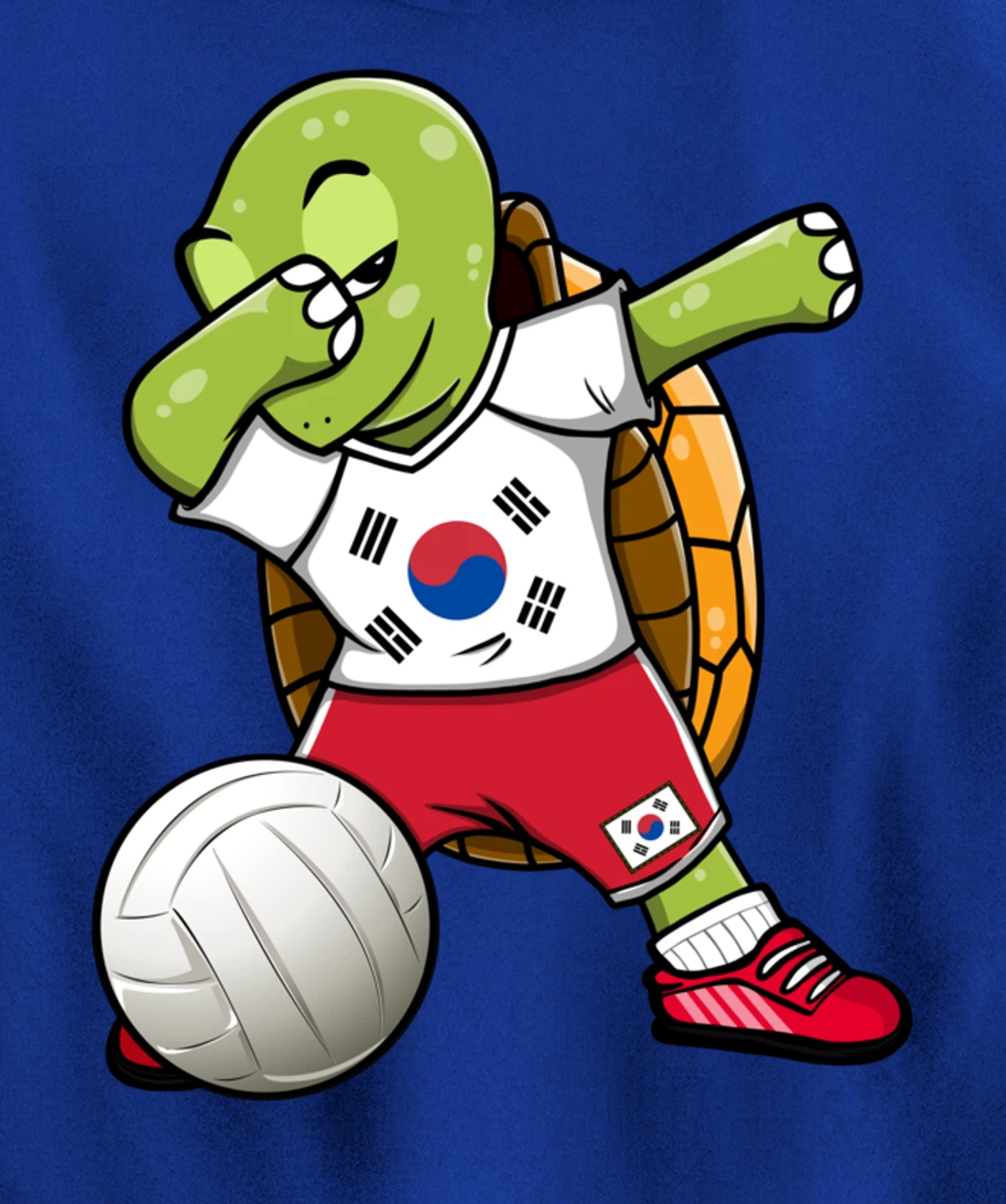 Dabbing Turtle South Korea Volleyball Fans Jersey Sport Flag Pullover Hoodie