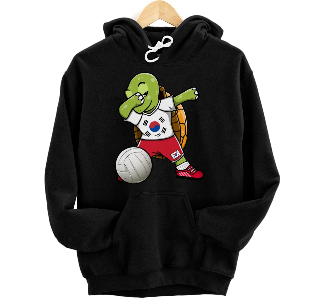 Dabbing Turtle South Korea Volleyball Fans Jersey Sport Flag Pullover Hoodie