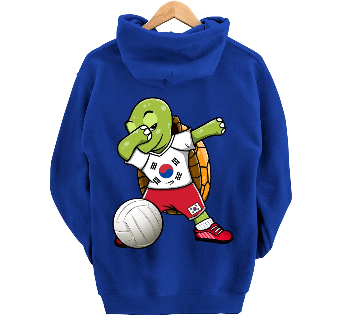 Dabbing Turtle South Korea Volleyball Fans Jersey Sport Flag Pullover Hoodie