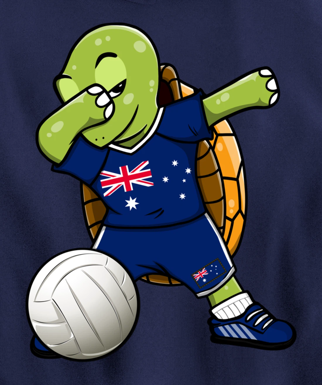 Dabbing Turtle Australia Volleyball Fans Jersey Sport Flag Pullover Hoodie