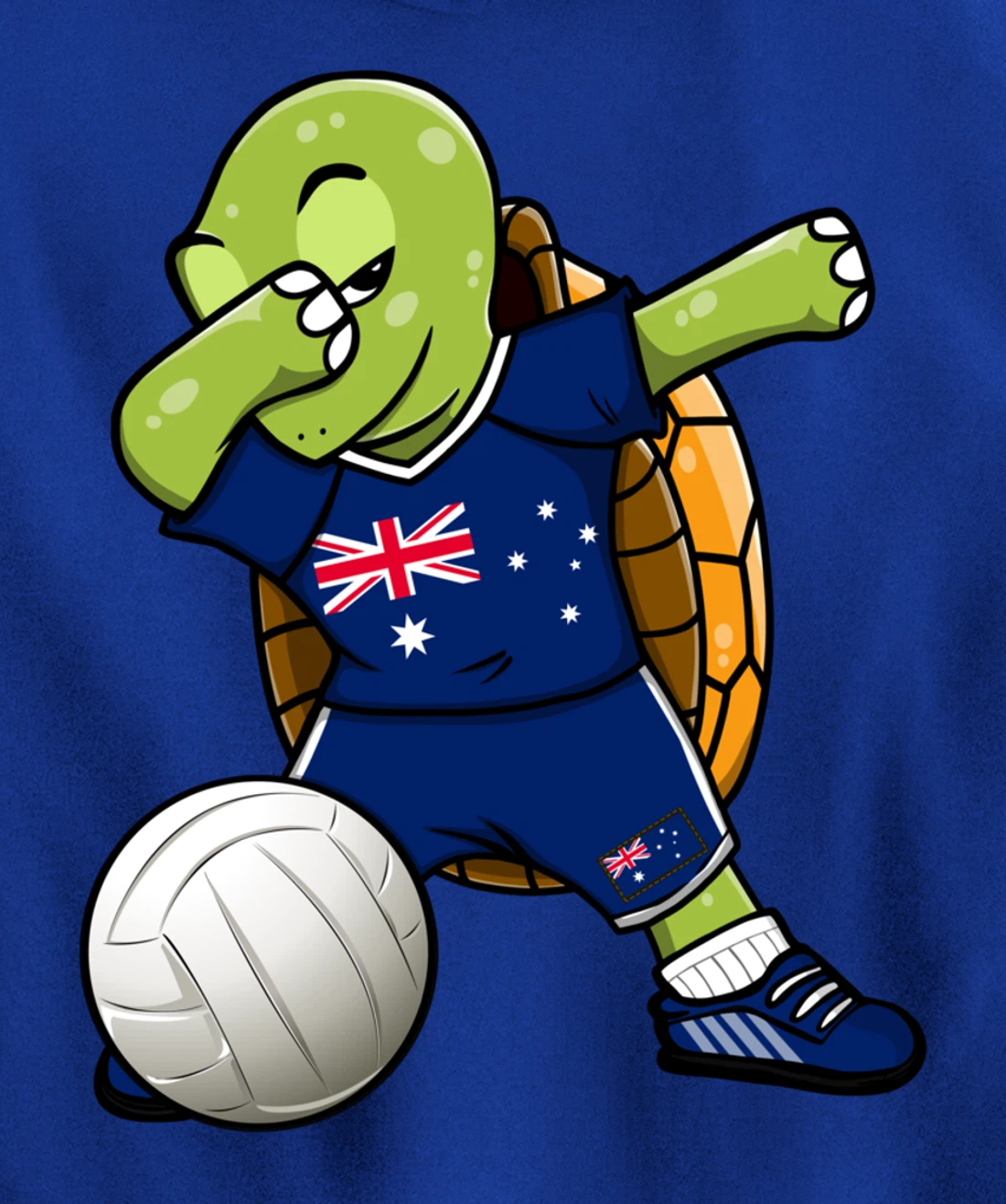 Dabbing Turtle Australia Volleyball Fans Jersey Sport Flag Pullover Hoodie