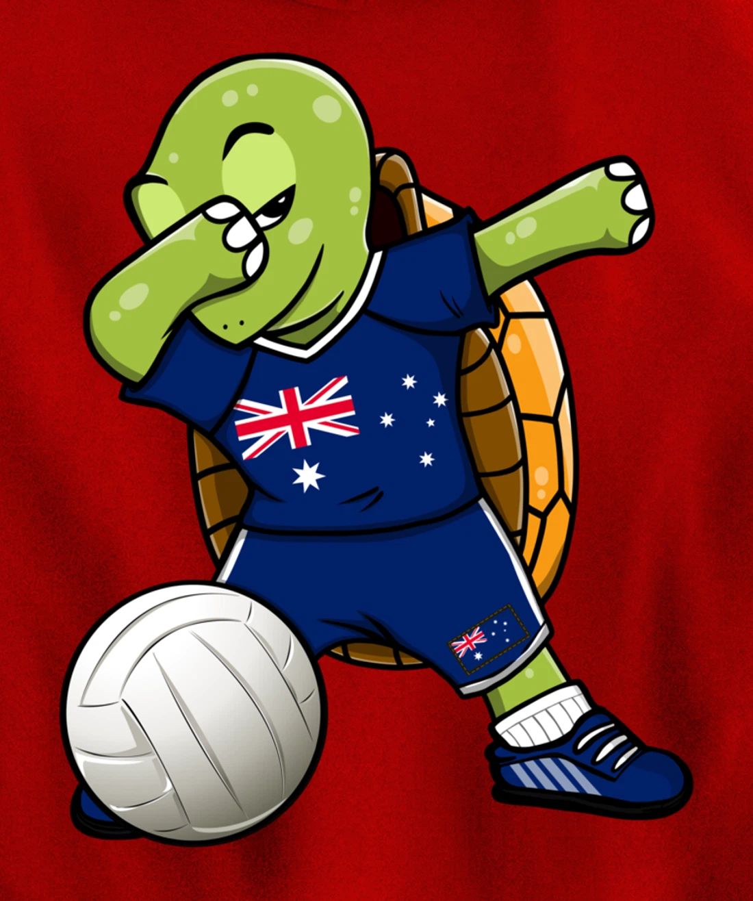 Dabbing Turtle Australia Volleyball Fans Jersey Sport Flag Pullover Hoodie