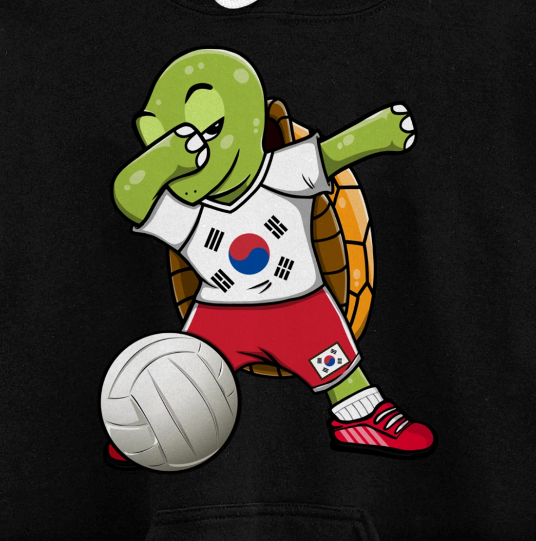 Dabbing Turtle South Korea Volleyball Fans Jersey Sport Flag Pullover Hoodie