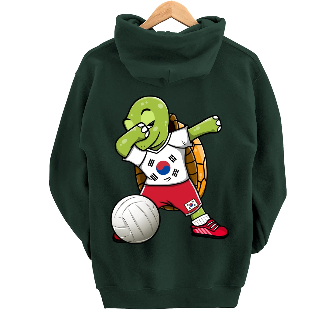 Dabbing Turtle South Korea Volleyball Fans Jersey Sport Flag Pullover Hoodie