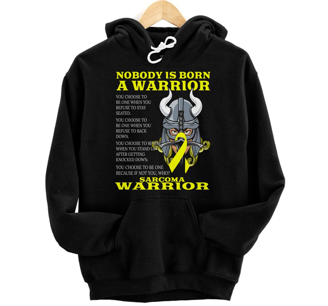 Sarcoma Awareness Osteogenic Sarcoma Related Fighter Ribbon Pullover Hoodie