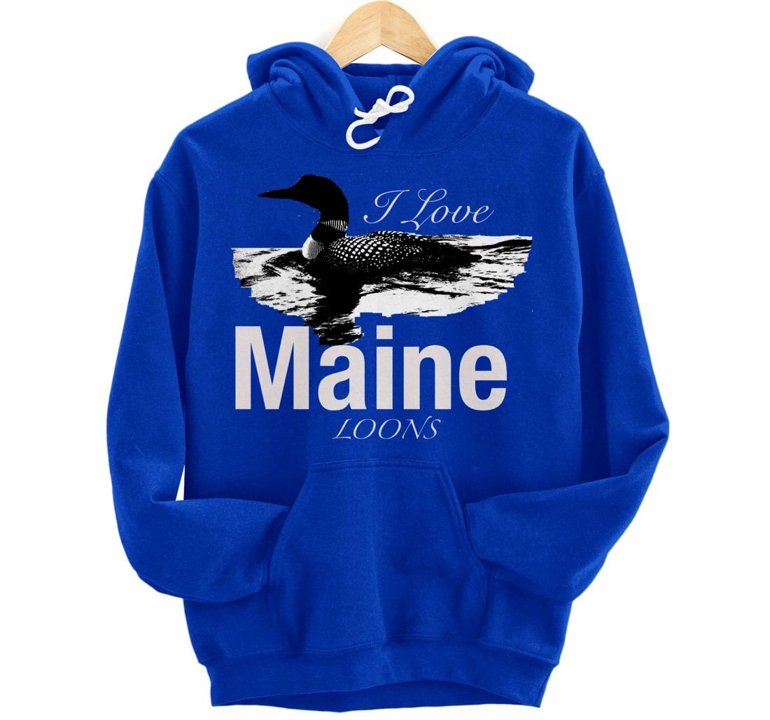 Maine's Lakes And Ponds Loon Apparel Pullover Hoodie