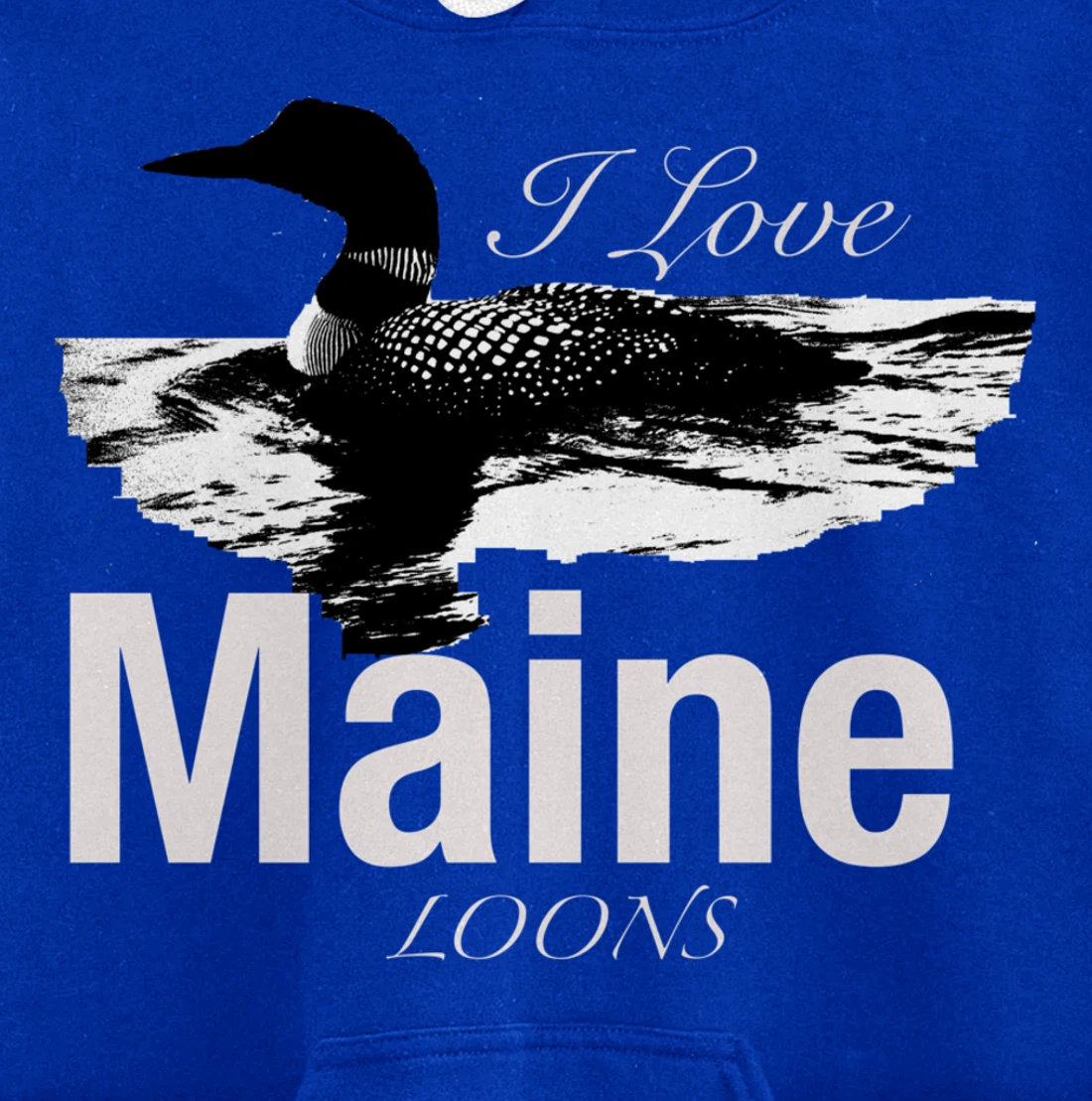 Maine's Lakes And Ponds Loon Apparel Pullover Hoodie
