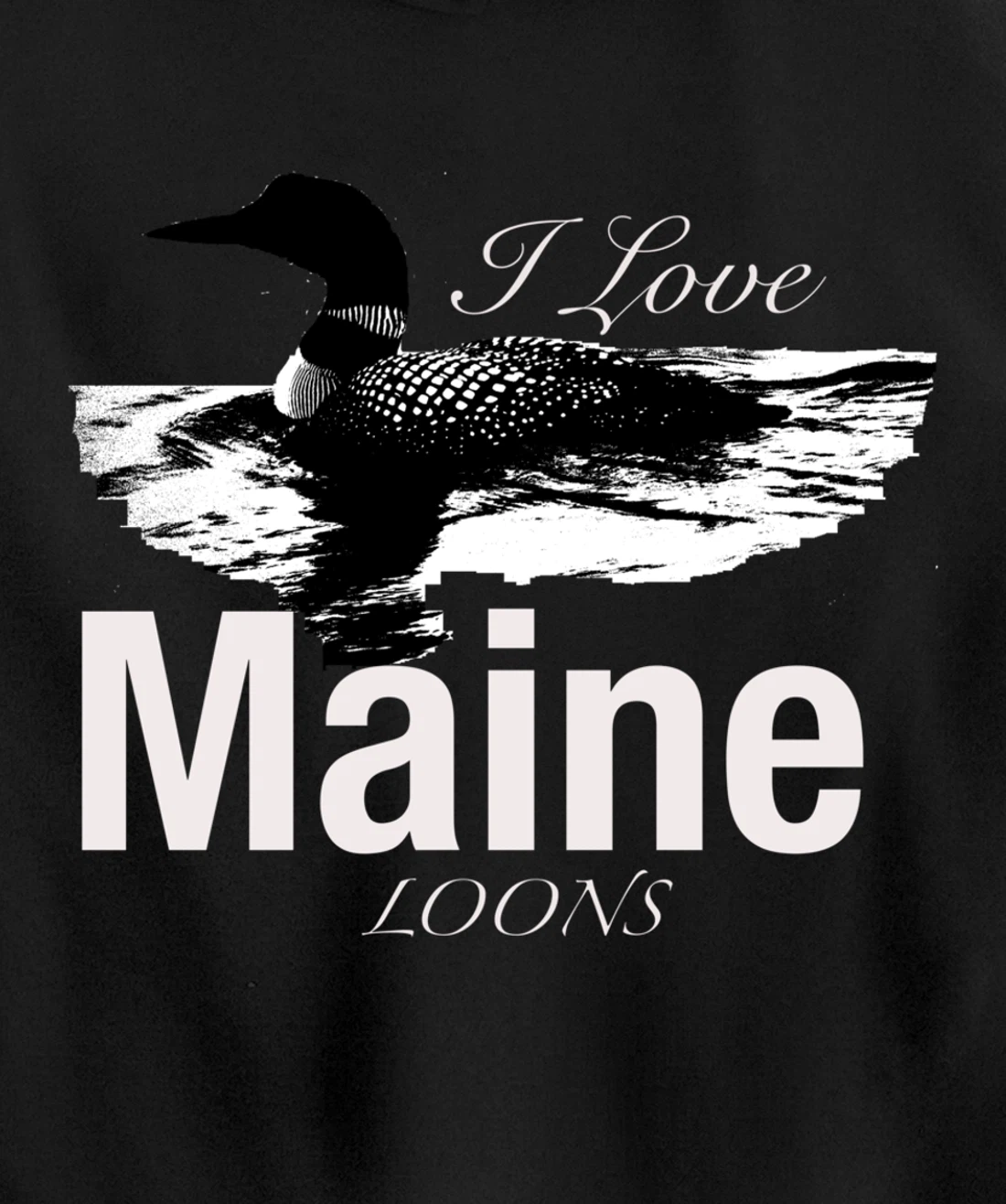 Maine's Lakes And Ponds Loon Apparel Pullover Hoodie
