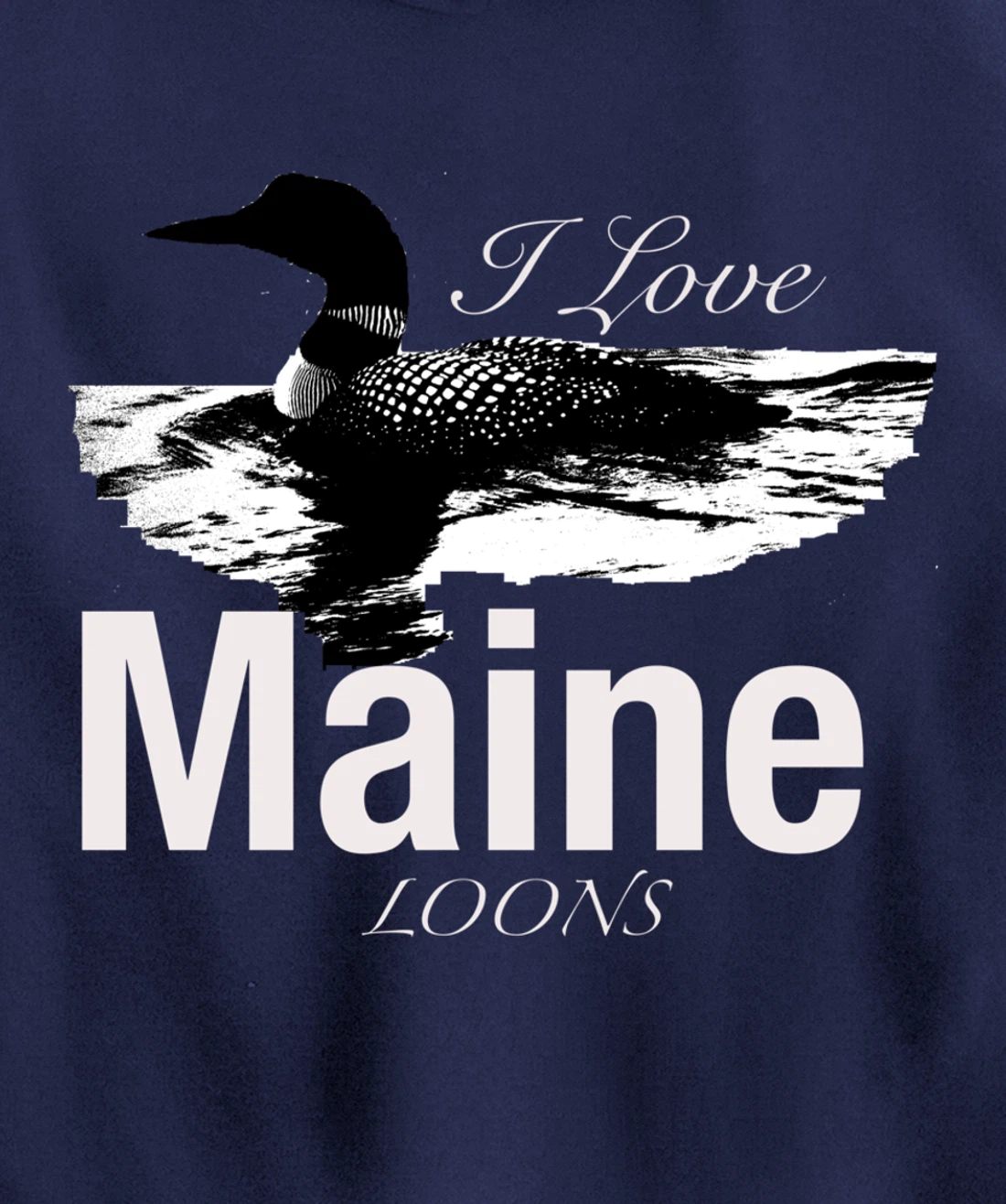 Maine's Lakes And Ponds Loon Apparel Pullover Hoodie