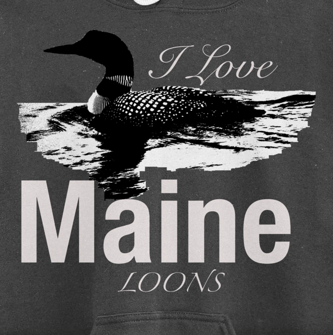 Maine's Lakes And Ponds Loon Apparel Pullover Hoodie