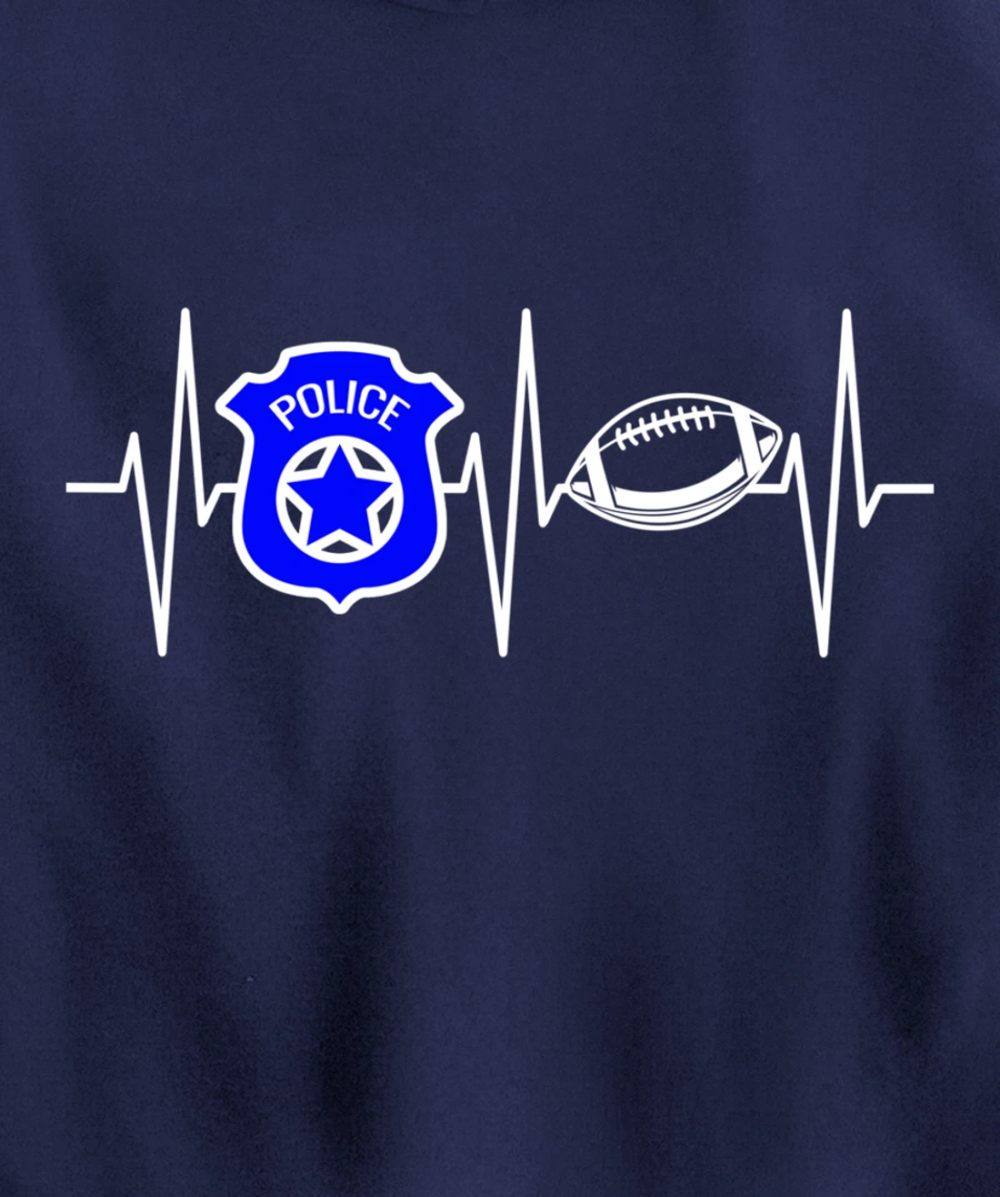 Police Shirt Football Lover Police Officer Cop Football Pullover Hoodie