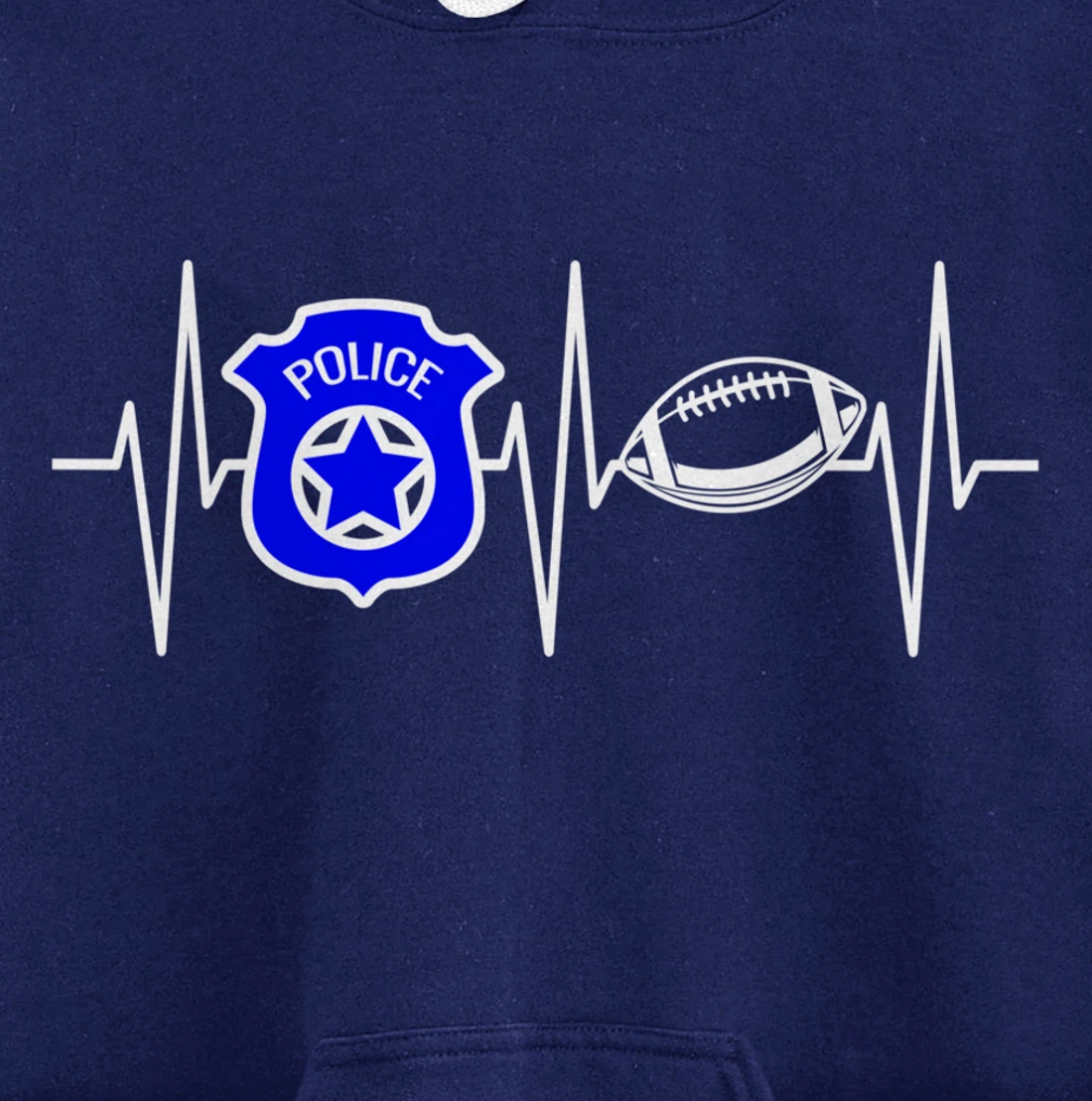 Police Shirt Football Lover Police Officer Cop Football Pullover Hoodie