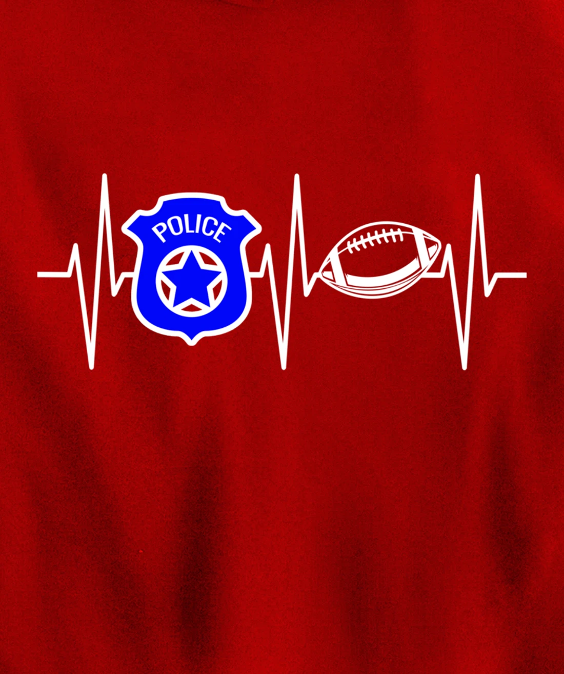 Police Shirt Football Lover Police Officer Cop Football Pullover Hoodie