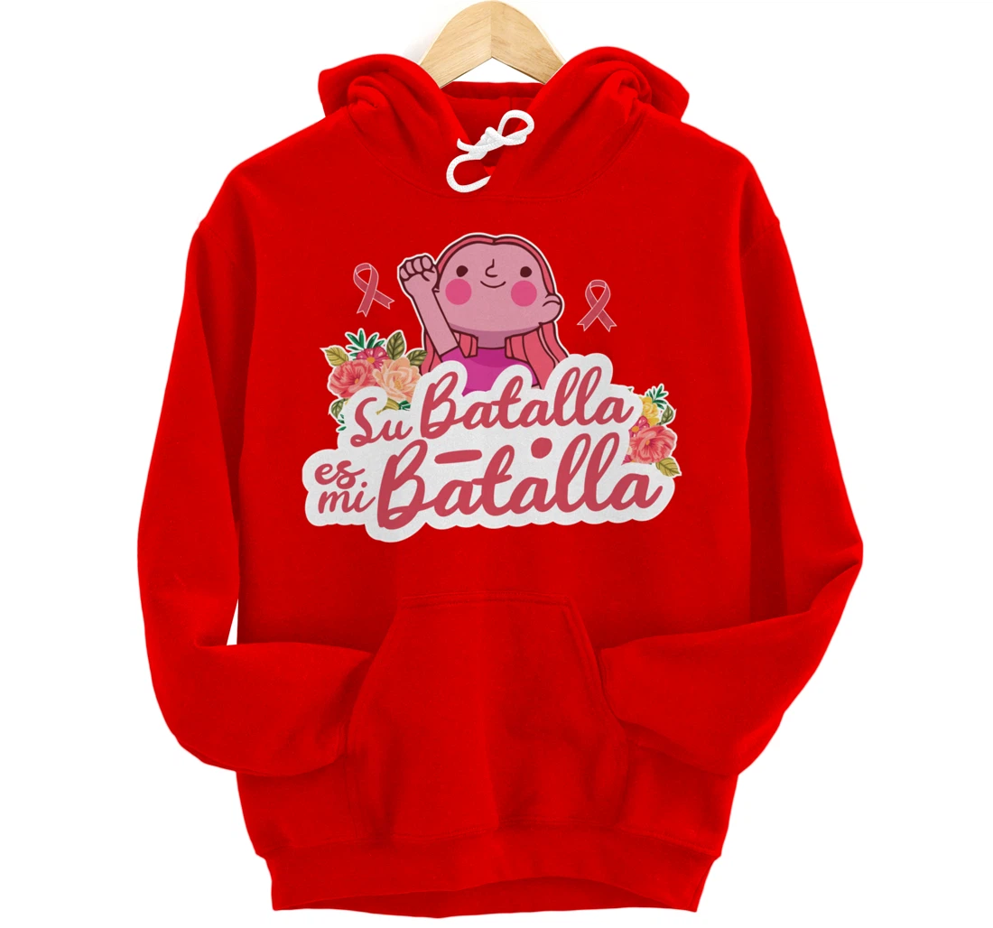 Cute We Wear Pink Spanish Breast Cancer Support Espanol Pullover Hoodie