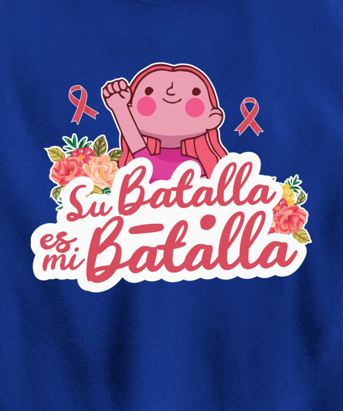 Cute We Wear Pink Spanish Breast Cancer Support Espanol Pullover Hoodie