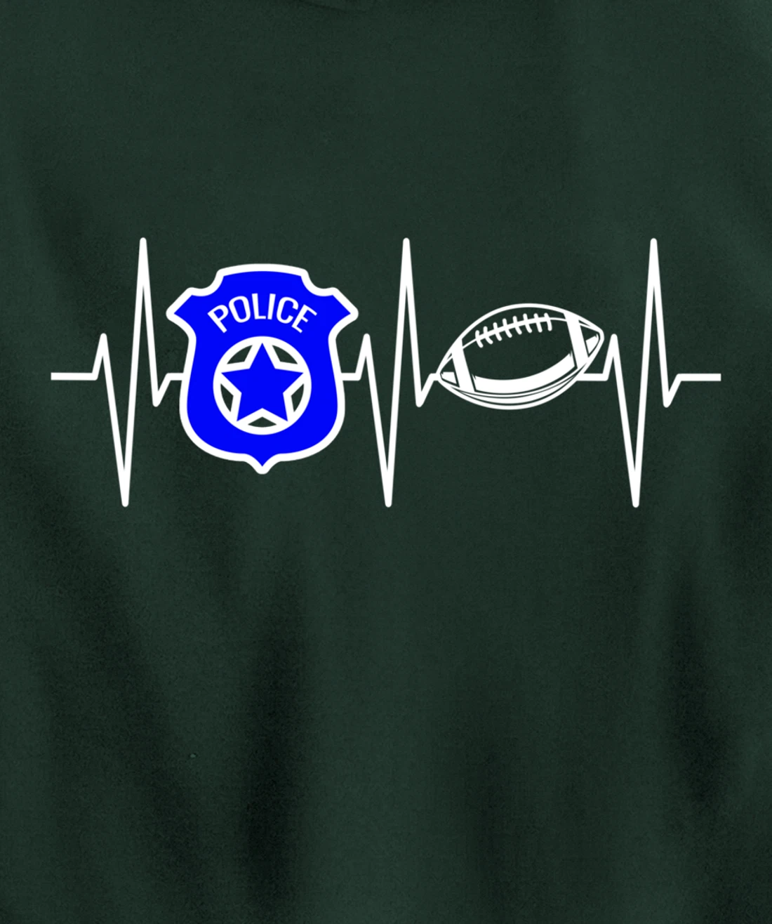 Police Shirt Football Lover Police Officer Cop Football Pullover Hoodie