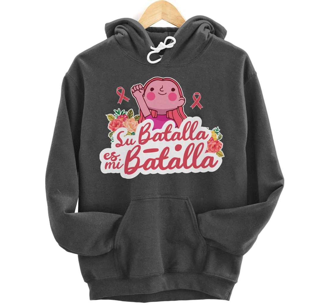 Cute We Wear Pink Spanish Breast Cancer Support Espanol Pullover Hoodie