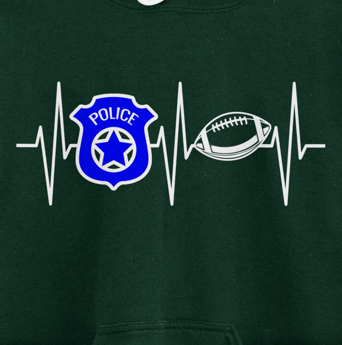 Police Shirt Football Lover Police Officer Cop Football Pullover Hoodie